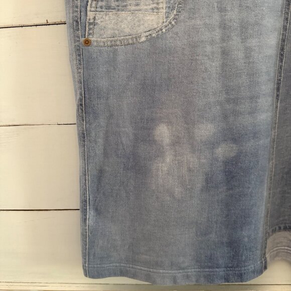 Large Tsumori Chisato Room Issey Miyake Denim Print Knit Dress Cat Paws - Picture 7 of 9